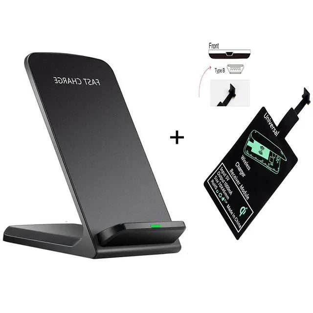 20W Wireless Charger Stand Oi Receiver Coil Kit for iPhone5 5s 6 8 11 12 13 Samsung S21 S20 S10 S9 S8 S6 Xiaomi Charging Station | Color:Type-B Kit