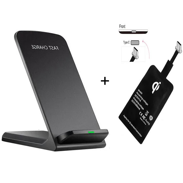 20W Wireless Charger Stand Oi Receiver Coil Kit for iPhone5 5s 6 8 11 12 13 Samsung S21 S20 S10 S9 S8 S6 Xiaomi Charging Station | Color:Type-C Kit