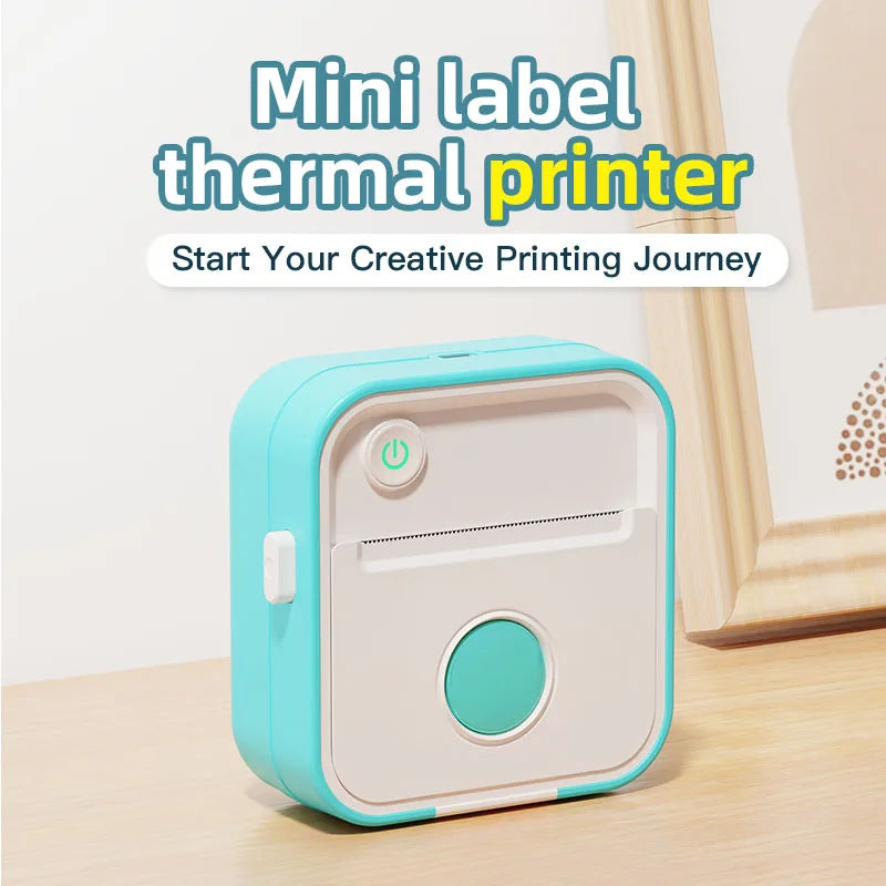 New D5 Label Printer Inkless Thermal Label Maker 12-57mm Paper Adjustable Sticker Pocket Mini Printer for photo | 0