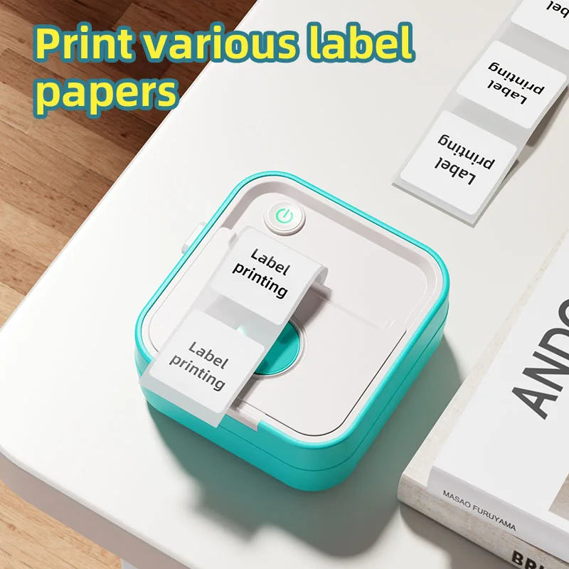 New D5 Label Printer Inkless Thermal Label Maker 12-57mm Paper Adjustable Sticker Pocket Mini Printer for photo | 1