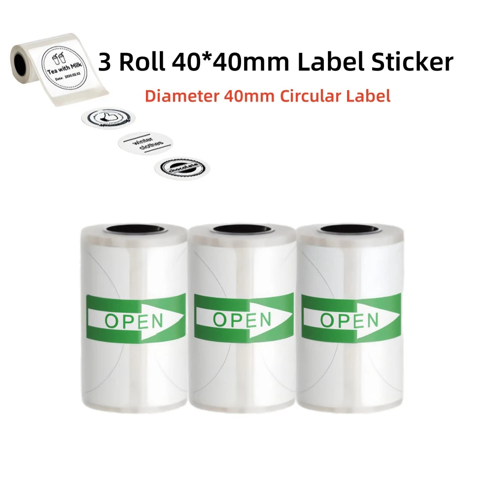 New D5 Label Printer Inkless Thermal Label Maker 12-57mm Paper Adjustable Sticker Pocket Mini Printer for photo | color:Yellow